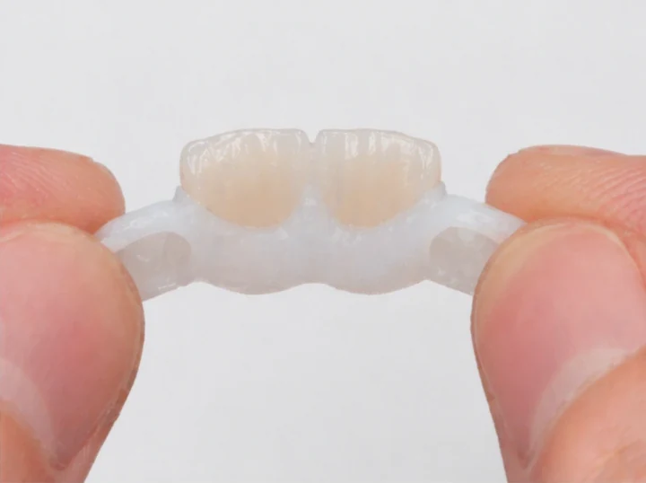 Hotová náhrada Denticor pre dva horné predné zuby